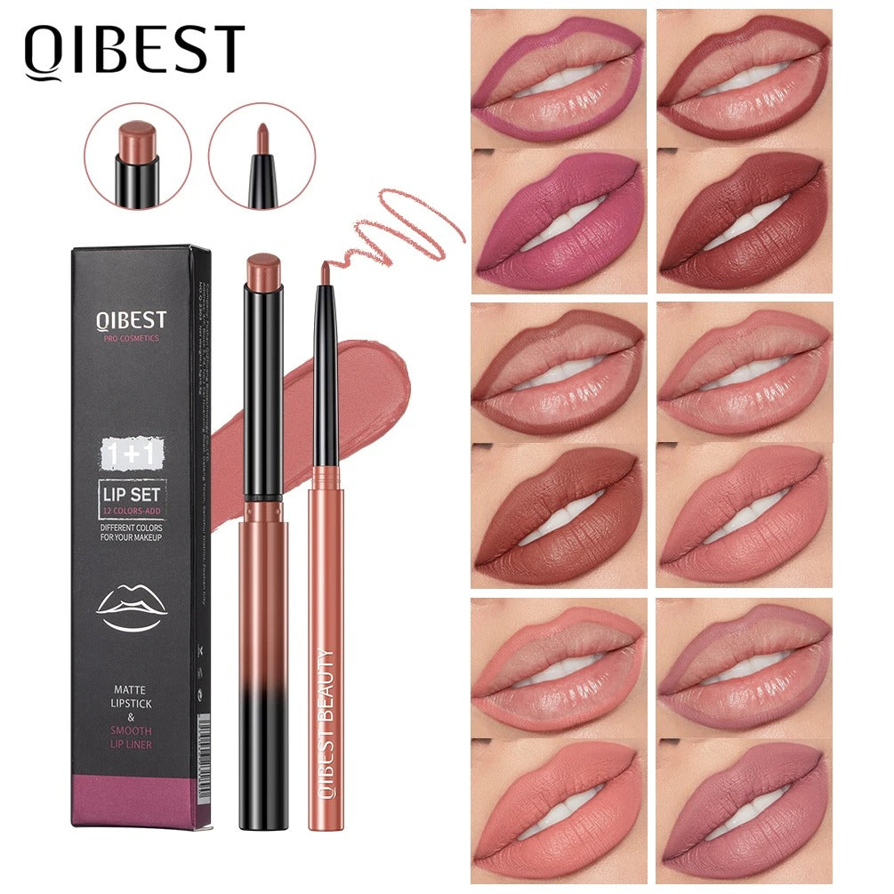 QIBEST Matte Lip Duo Set