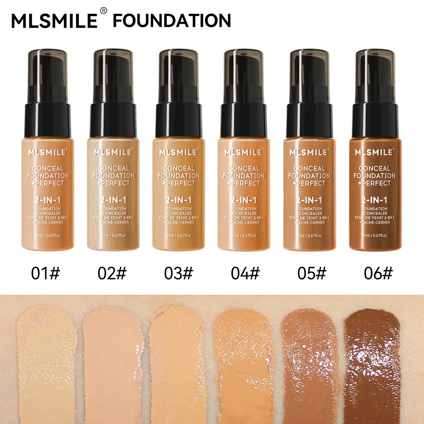 MLSMILE 2-in-1 Foundation & Concealer BB Cream